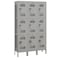 Salsbury Industries Wardrobe Locker, 45" W, 15" D, 78" H, (3) Wide, (9) Openings, Gray 83365GY-U - alternate 1